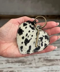 Myra Bag Hairon Heart Key Fob In Black