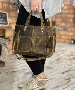 Myra Bag Double Zipper Leather Bag ACCESSORIES