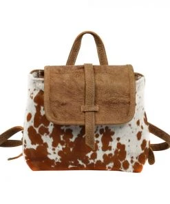 Myra Bag Leather Flap Hairon Backpack ACCESSORIES