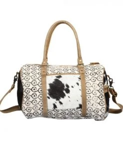 Myra Bag ACCESSORIES Canvas & Hairon Duffle Bag