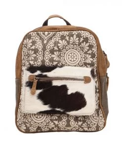 Myra Bag Printed Rug & Hairon Front Flap Backpack