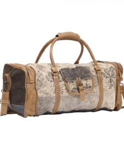 Myra Bag BAGS + BACKPACKS Printed Canvas & Hairon Duffle Bag