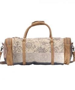 Myra Bag BAGS + BACKPACKS Printed Canvas & Hairon Duffle Bag