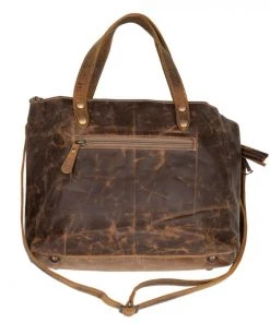 Myra Bag Double Zipper Leather Bag ACCESSORIES