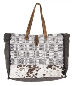 Myra Bag ACCESSORIES Neutral Square & Hairon Weekender Bag