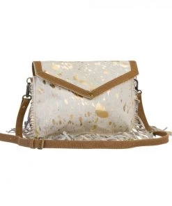 Myra Bag Front Flap Fringe Hairon Purse