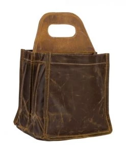Myra Bag Leather 6 Pack Beer Caddy