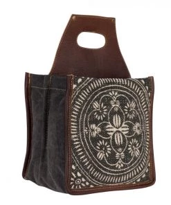 Myra Bag Leather & Canvas 6 Pack Beer Caddy GIFTS