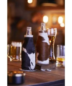 Myra Bag Leather & Hairon Beer Pint Holder In Brown ACCESSORIES