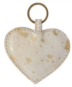 Myra Bag BAGS + BACKPACKS Hairon Heart Key Fob In White