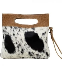 Myra Bag Hairon & Leather Bag/ Wristlet In Black ACCESSORIES