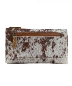 Myra Bag Leather & Hairon Wallet In Brown