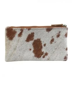 Myra Bag Leather & Hairon Wallet In Brown