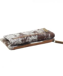 Myra Bag Leather & Hairon Wallet In Brown