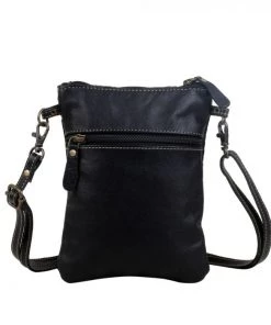 Myra Bag Black & Gold Hairon Crossbody Purse ACCESSORIES