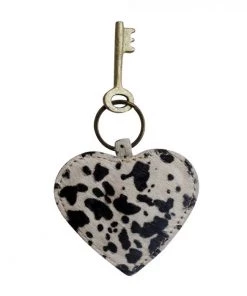 Myra Bag Hairon Heart Key Fob In Black