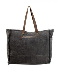 Myra Bag Neutral Grey Rug & Hairon Weekender Bag ACCESSORIES