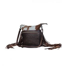 Myra Bag BAGS + BACKPACKS Tooled Leather & Hairon Side Fringe Purse