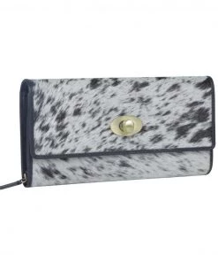 Myra Bag ACCESSORIES Black Hairon Twist Front Wallet
