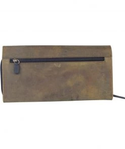 Myra Bag Twist Front Wallet In Brown Leather ACCESSORIES