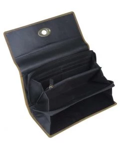 Myra Bag Twist Front Wallet In Brown Leather ACCESSORIES