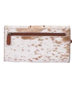 Myra Bag Stitched Hairon Wallet In Brown ACCESSORIES