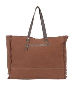 Myra Bag Rust Diamond & Hairon Weekender Bag