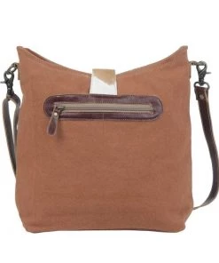 Myra Bag ACCESSORIES Printed Rug & Hairon Shoulder Bag With Front Pocket