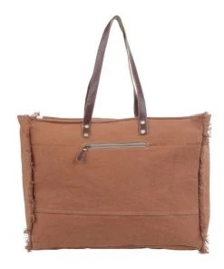 Myra Bag BAGS + BACKPACKS Printed Rug & Hairon Frayed Edge Weekender Bag