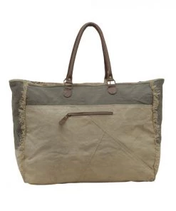 Myra Bag ACCESSORIES Frayed Edge Canvas Star Weekender Bag